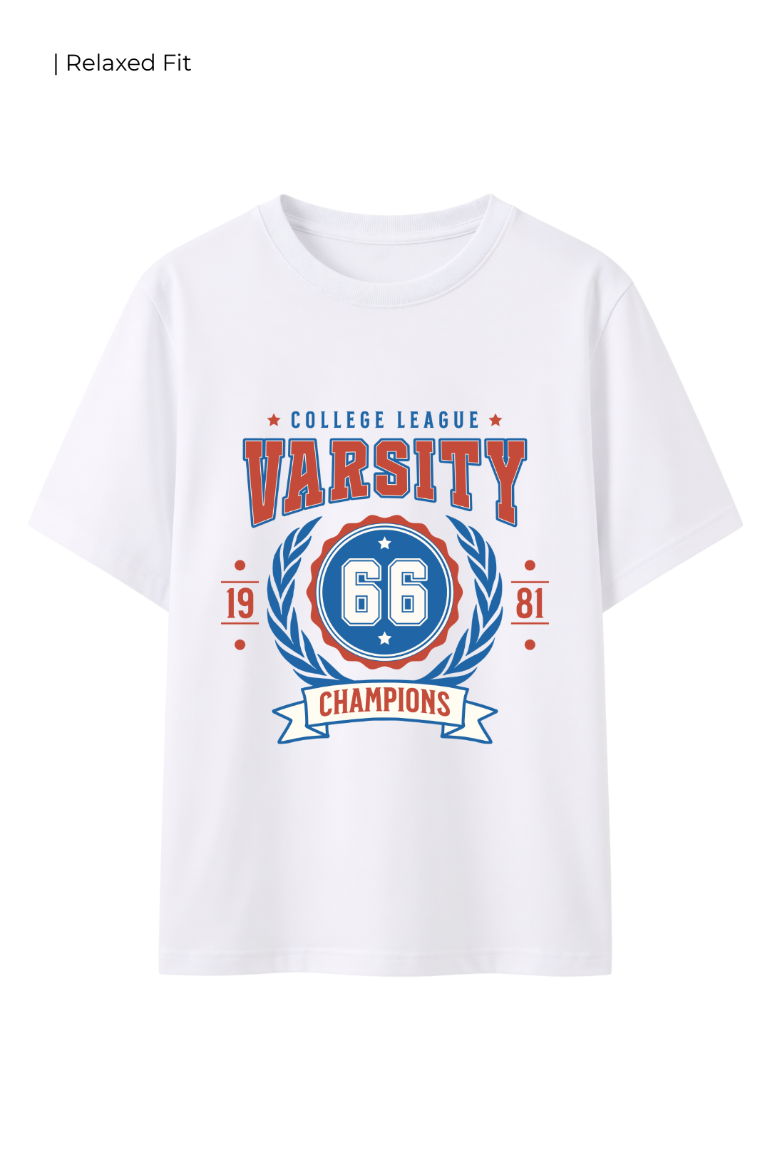 Cotton Relaxed fit Tshirt - varsity college league