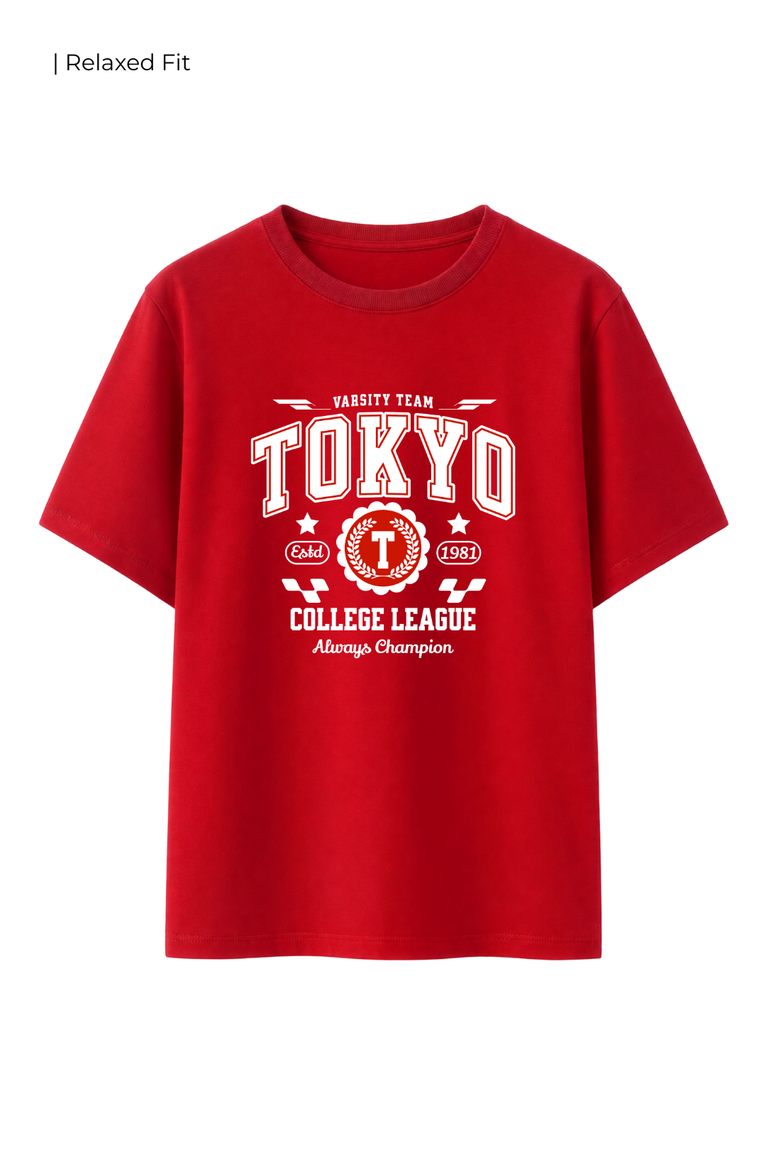 Cotton Relaxed fit Tshirt - Tokyo varsity team