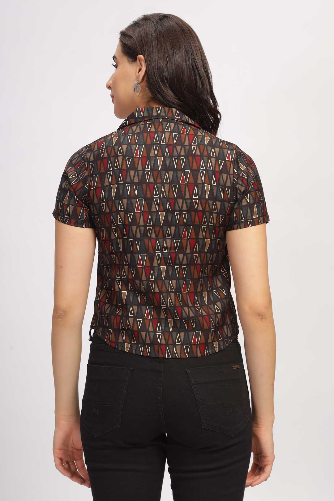 Geo print Shirt - Black