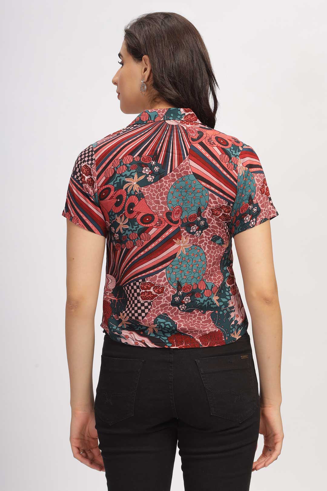 Vibrant Retro Shirt - Pink