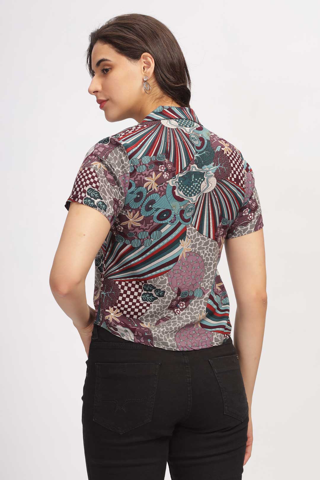 Vibrant Retro Shirt - Mauve