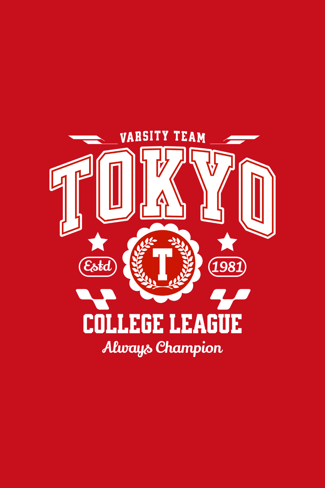 Cotton Relaxed fit Tshirt - Tokyo varsity team