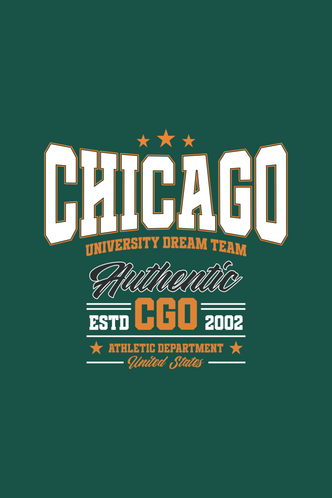 Cotton Oversized Tshirt - Green - CHICAGO UNIVERSITY TEAM