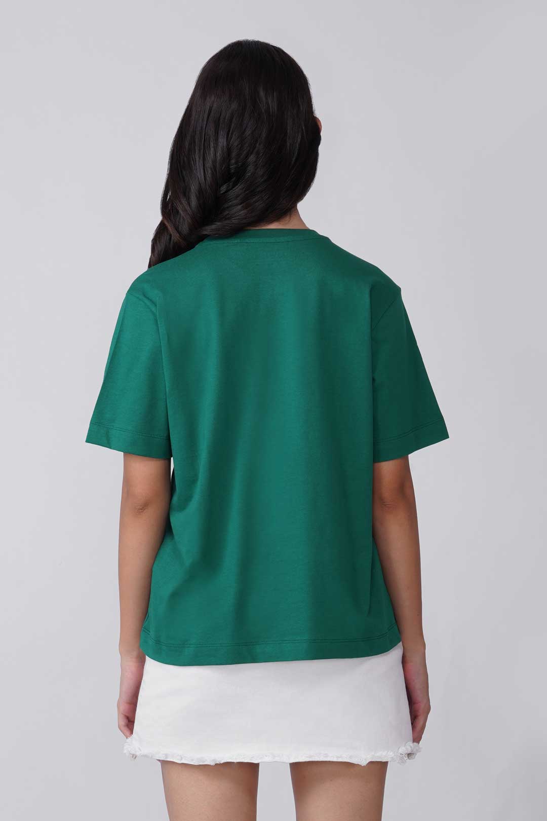 Cotton Relaxed fit Tshirt - Green - Boston college team