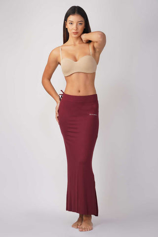 Everyday saree shapewear - Mahogany Red