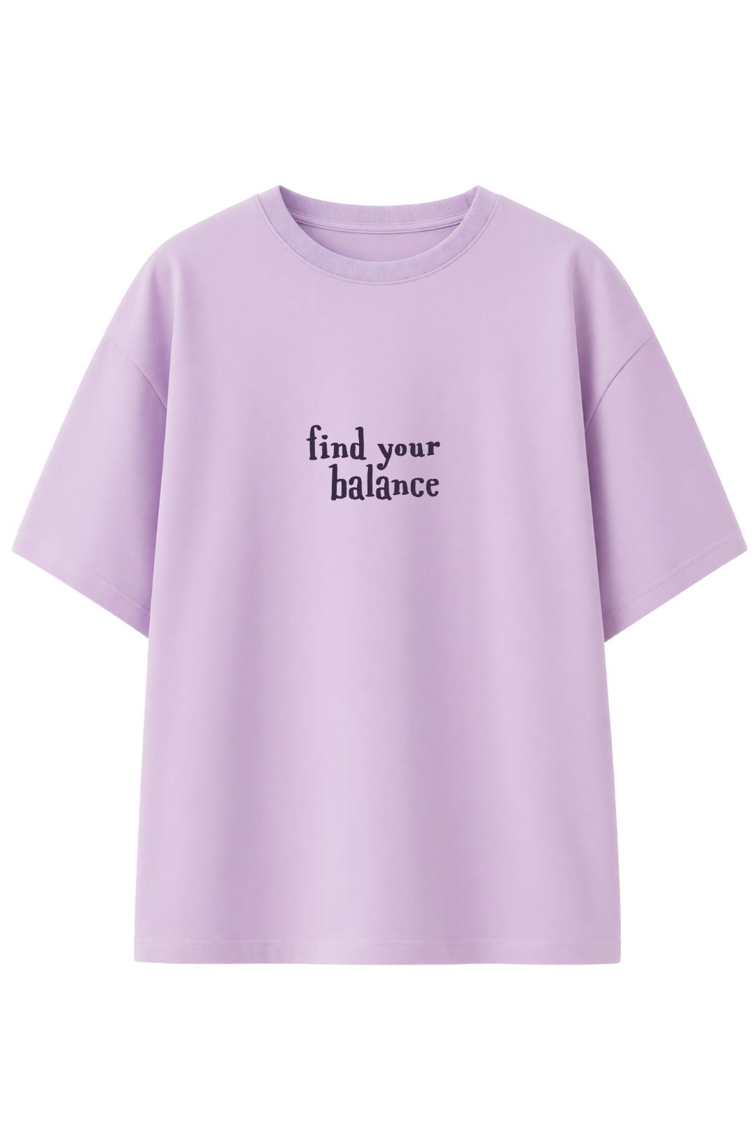 Cotton Oversized Tshirt - Lilac - FIND YOUR BALANCE