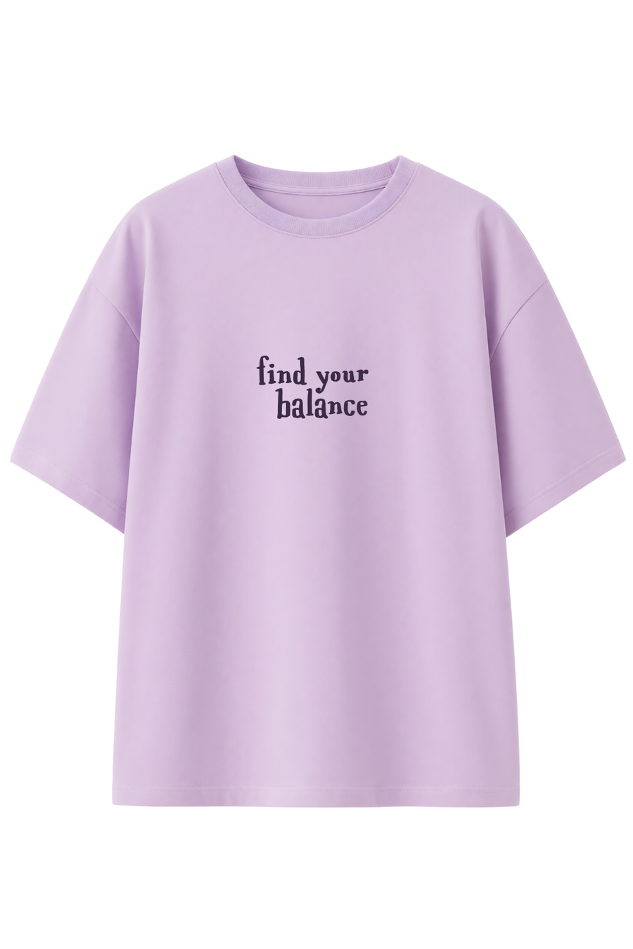 Cotton Oversized Tshirt - Lilac - FIND YOUR BALANCE