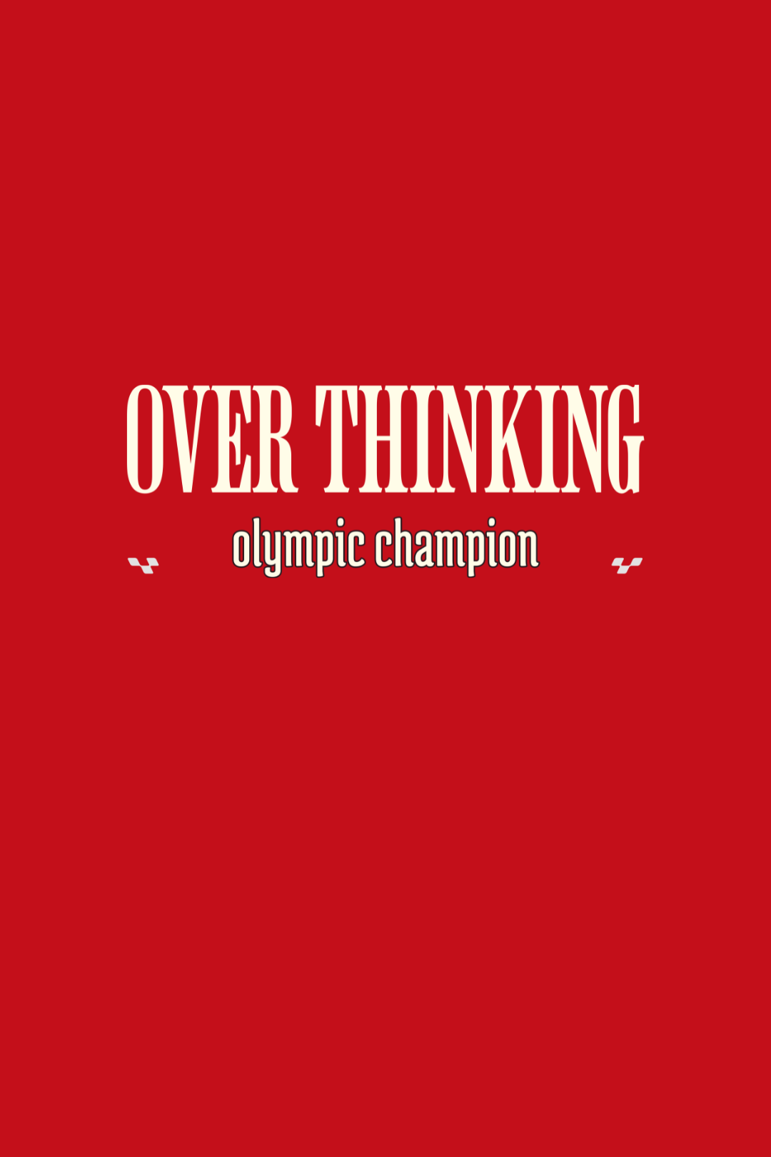 Cotton Relaxed fit Tshirt - Ovethinking olympic champion