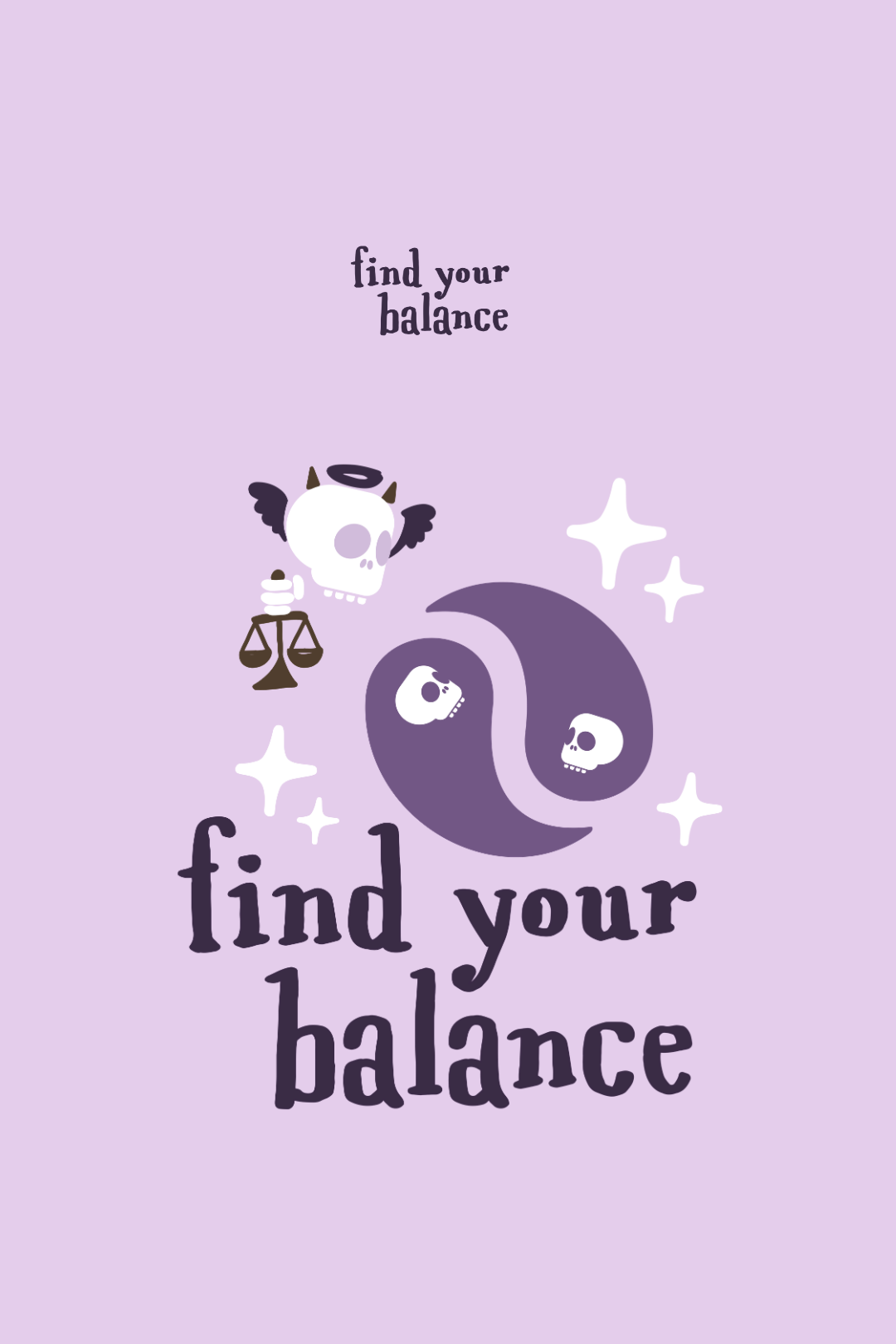 Cotton Oversized Tshirt - Lilac - FIND YOUR BALANCE