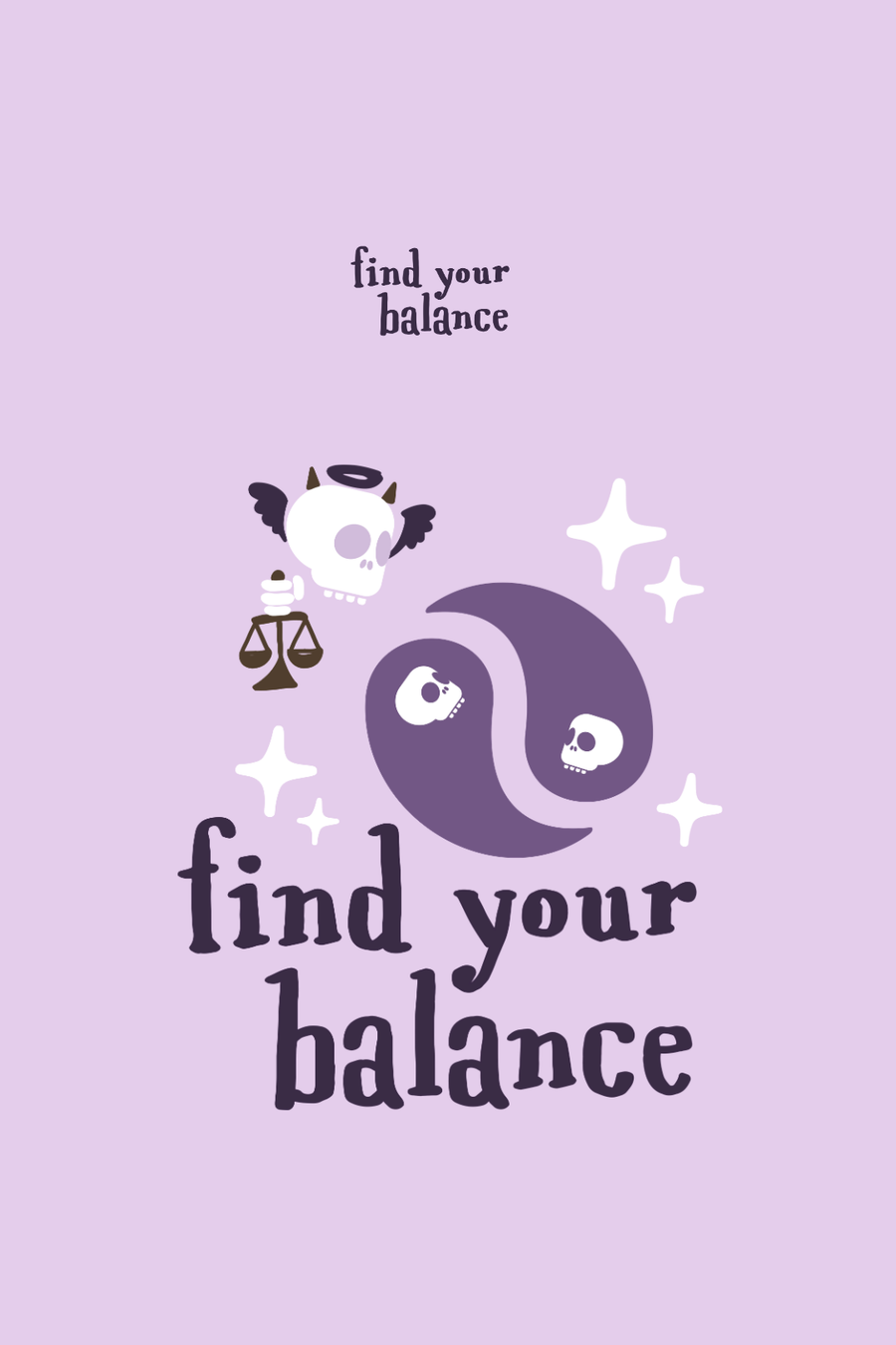Cotton Oversized Tshirt - Lilac - FIND YOUR BALANCE