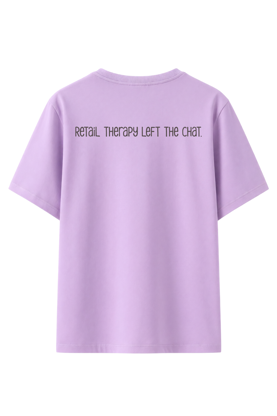 Cotton Relaxed fit Tshirt - Lilac - Spending money like consequences aren't real