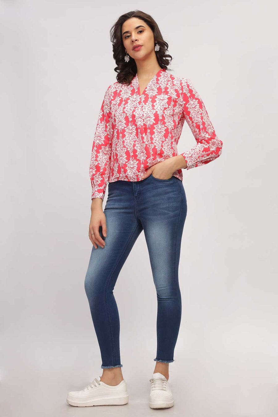Floral print top - Pink