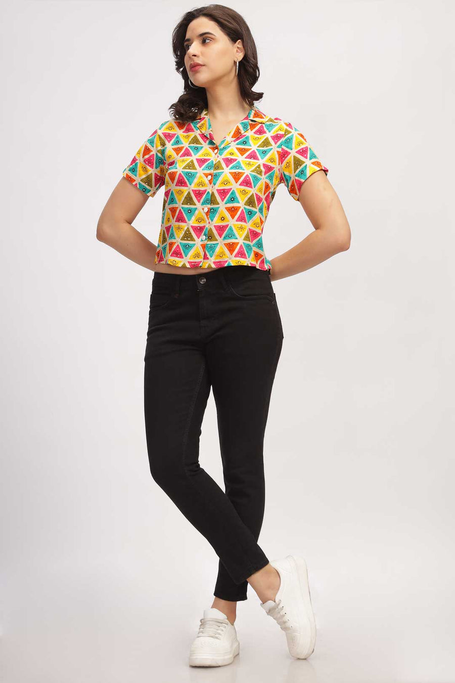 Geo print shirt  - Multicolor