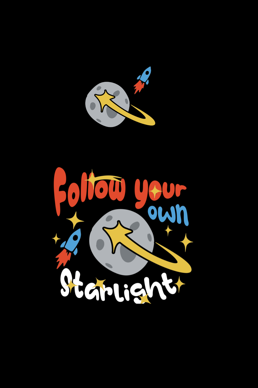 Cotton Relaxed fit Tshirt - Follow your own starlight