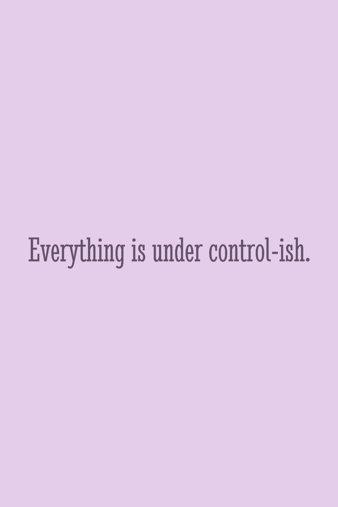 Cotton Oversized Tshirt - Lilac - EVERYTHING UNDER CONTROL