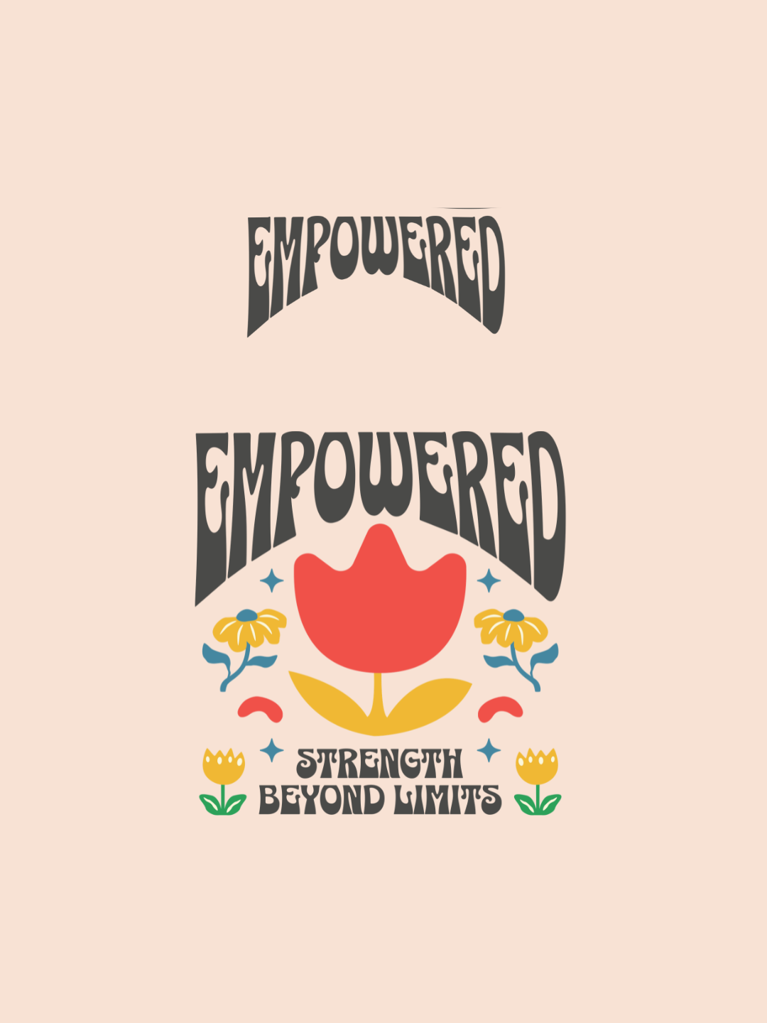 Cotton Relaxed fit Tshirt - Cream - Empowered strength beyond limits