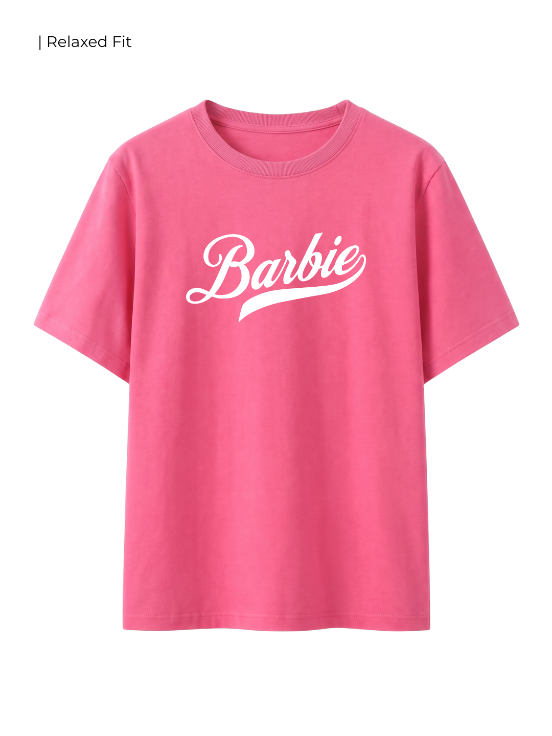 Cotton Relaxed fit Tshirt - Pink - Barbie