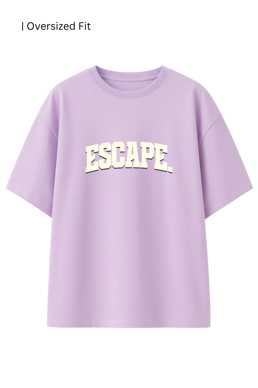 Cotton Oversized Tshirt - Lilac - ESCAPE