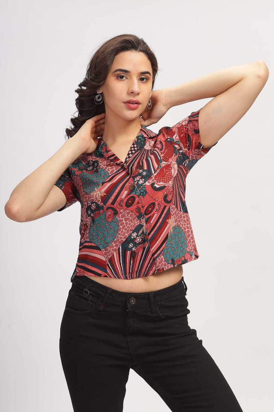 Vibrant Retro Shirt - Pink