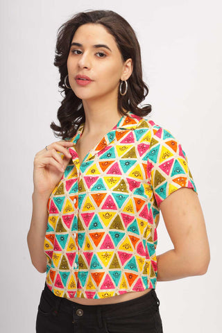 Geo print shirt  - Multicolor