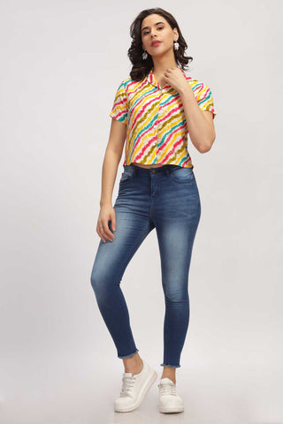 Abstract print shirt - Multicolor