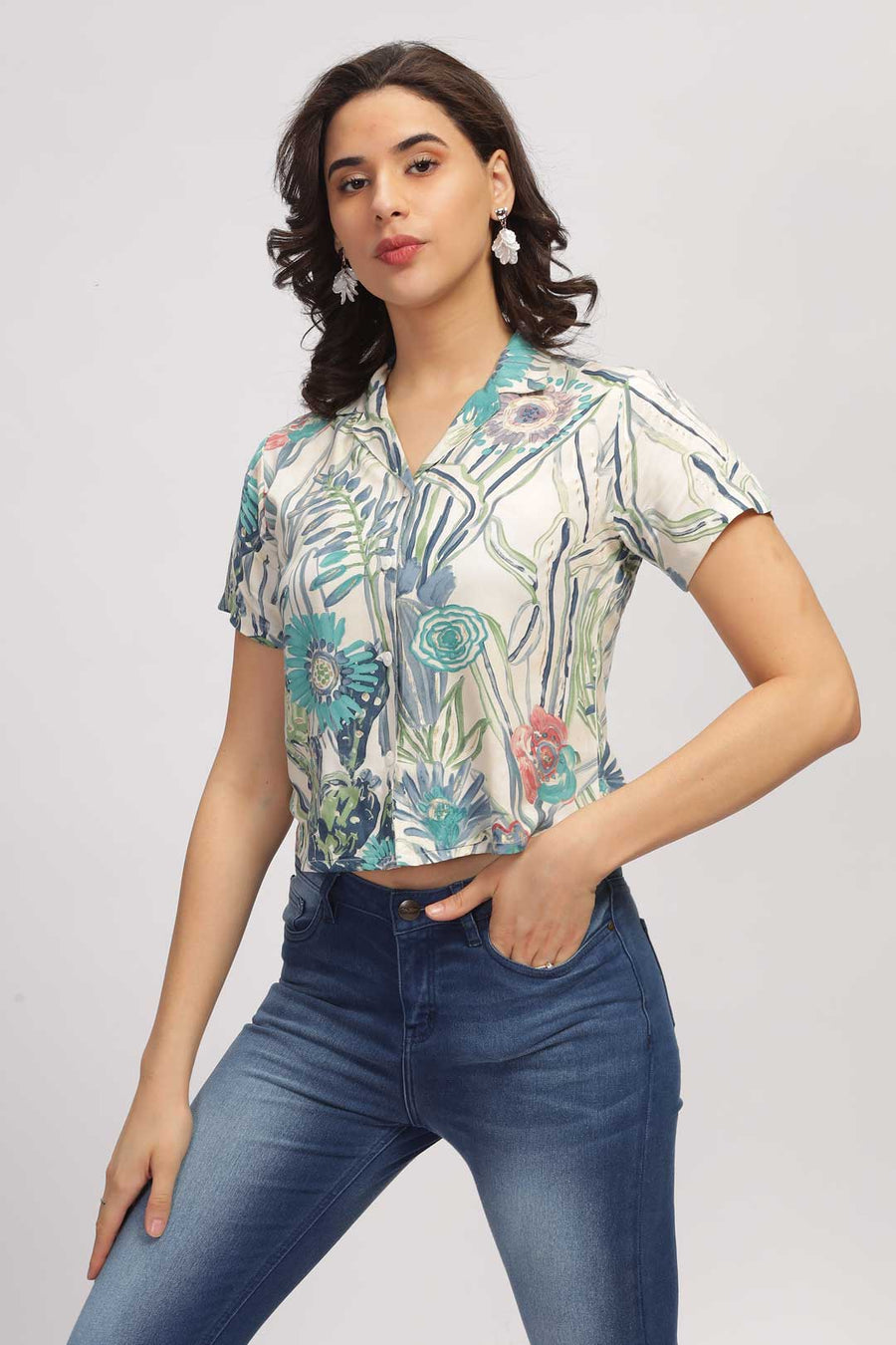 Floral Paradise Shirt - White