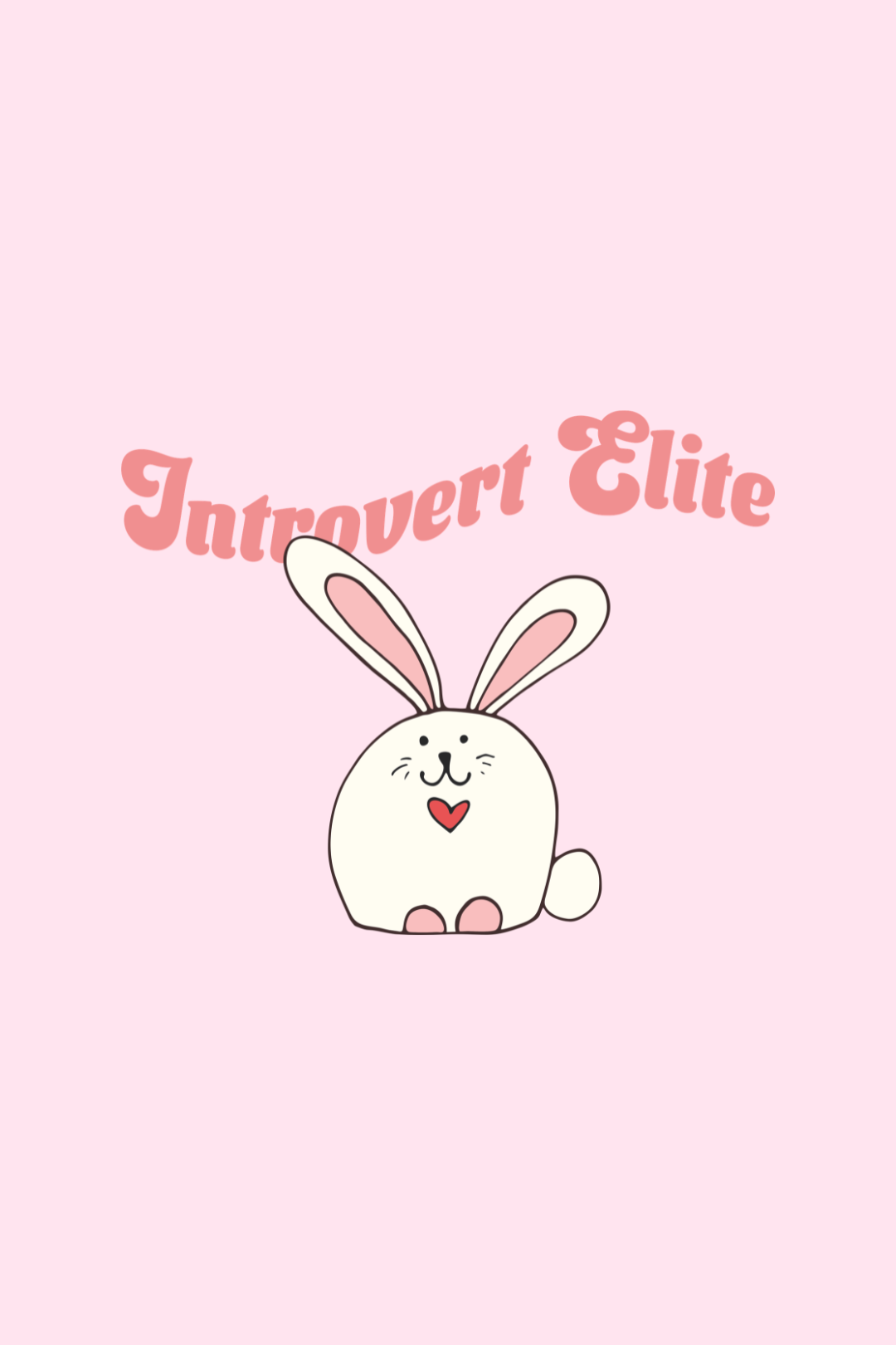 Cotton Oversized Tshirt - Baby Pink INTROVERT ELITE BUNNY