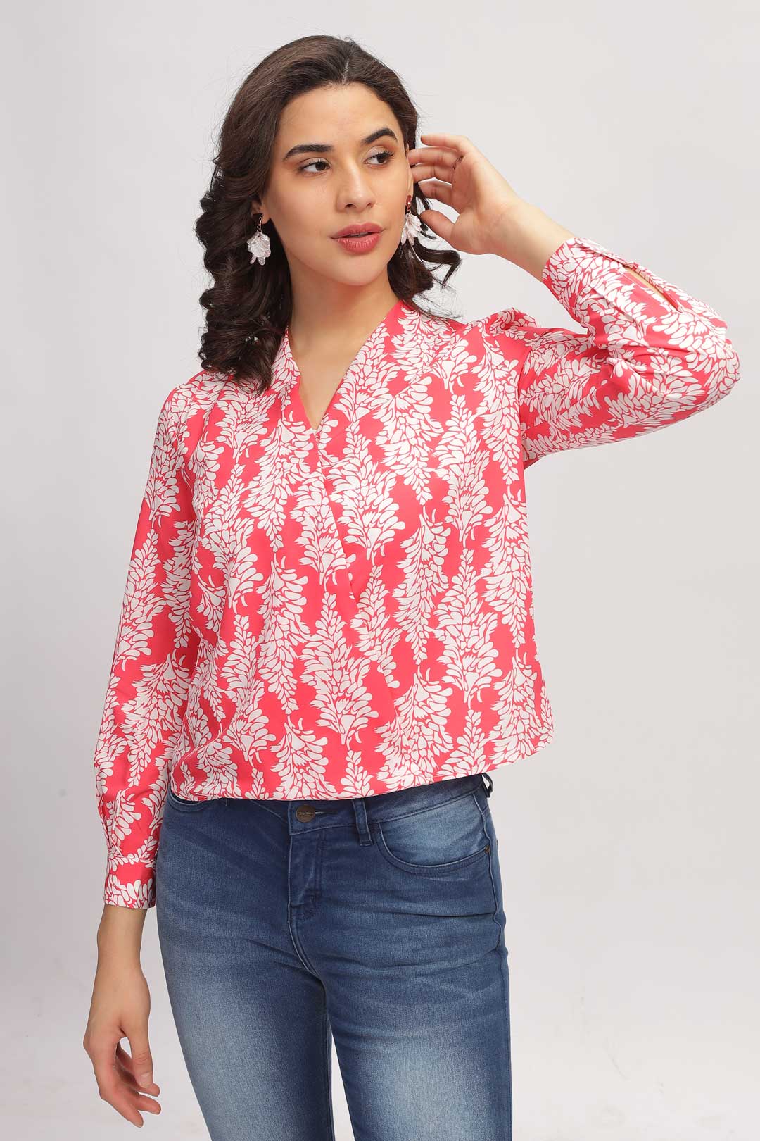 Floral print top - Pink