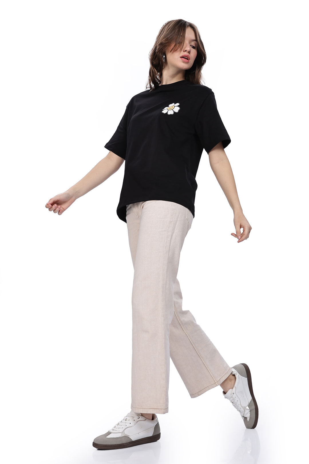 Cotton oversized Tshirt Jet Black - Protect your peace