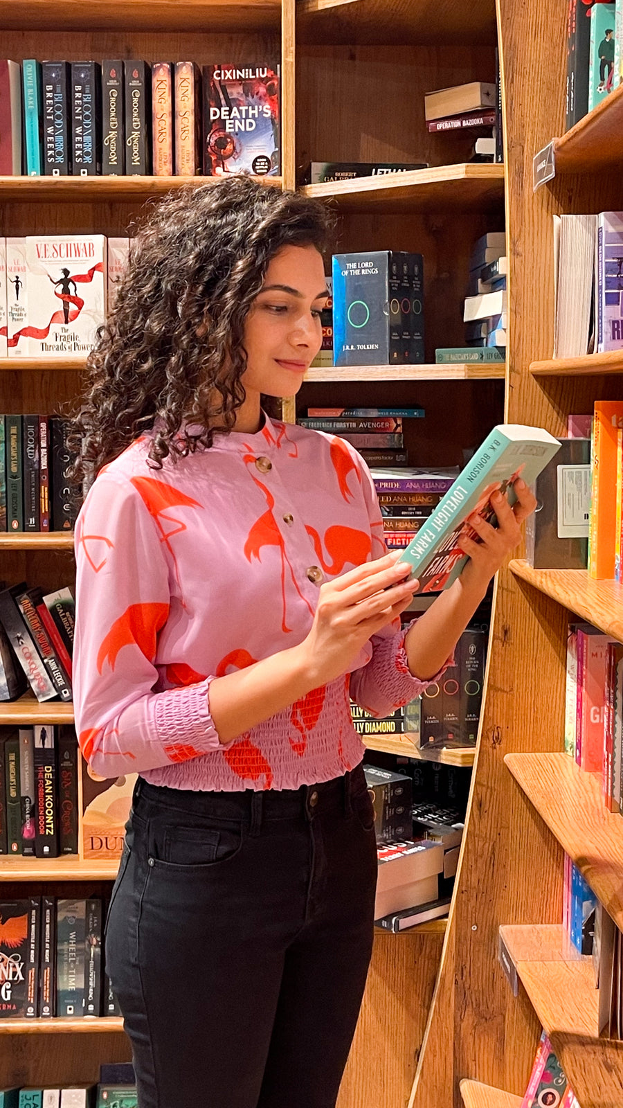 Elegant Crane Printed Top