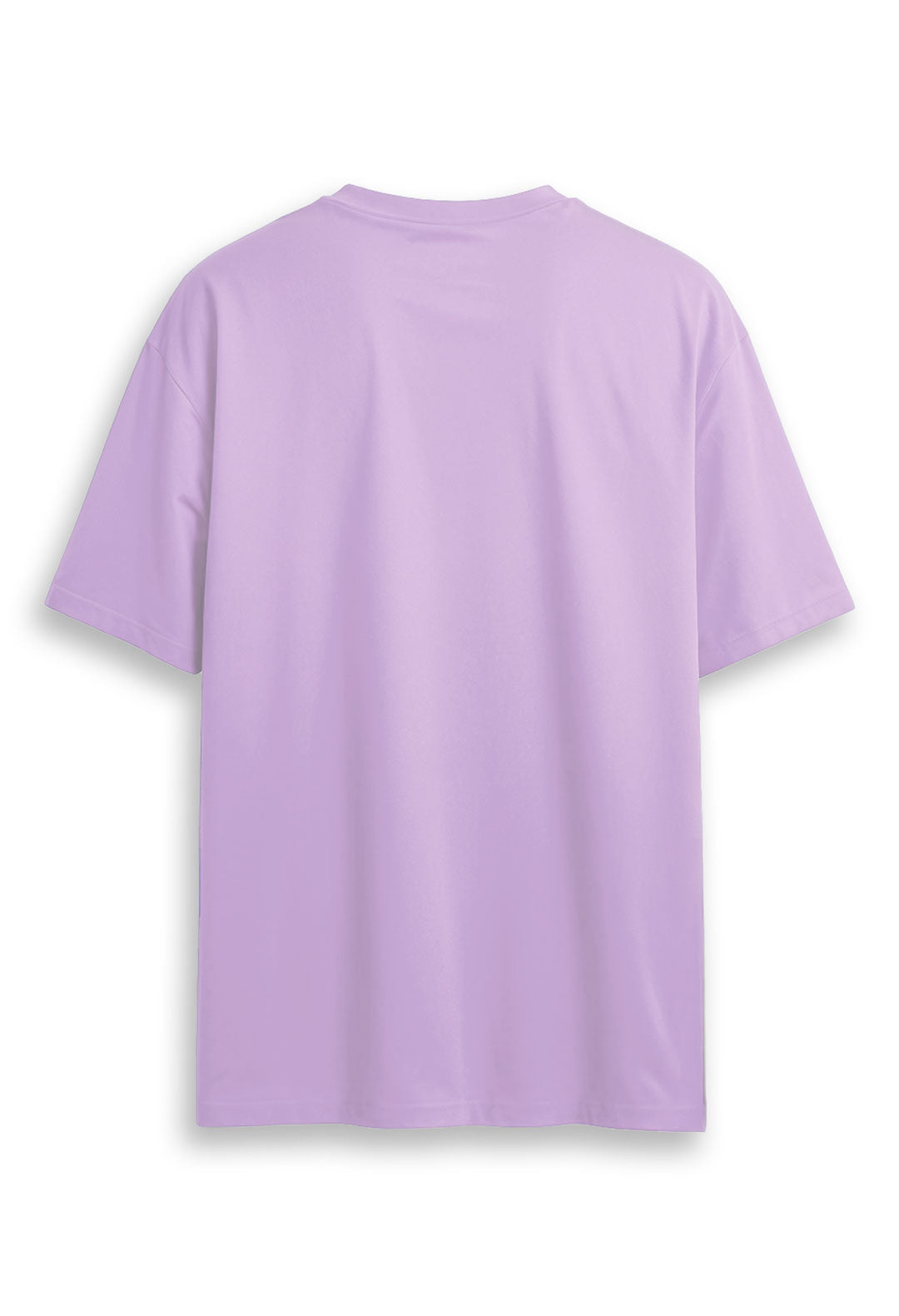 Oversized combed cotton solid Tshirt - Lilac