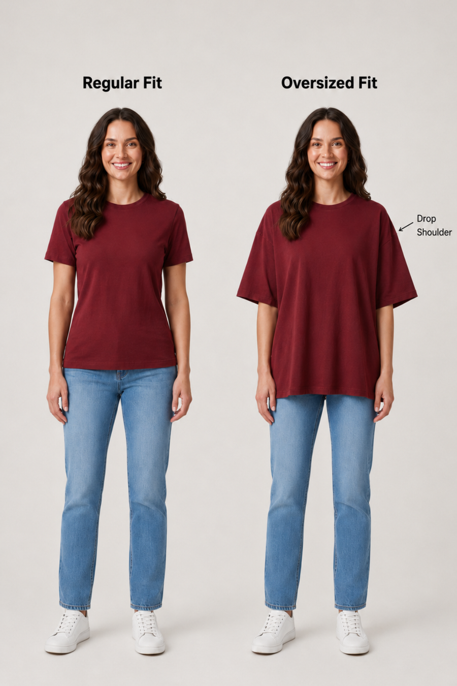 Cotton Oversized Solid Tshirt - Sky blue
