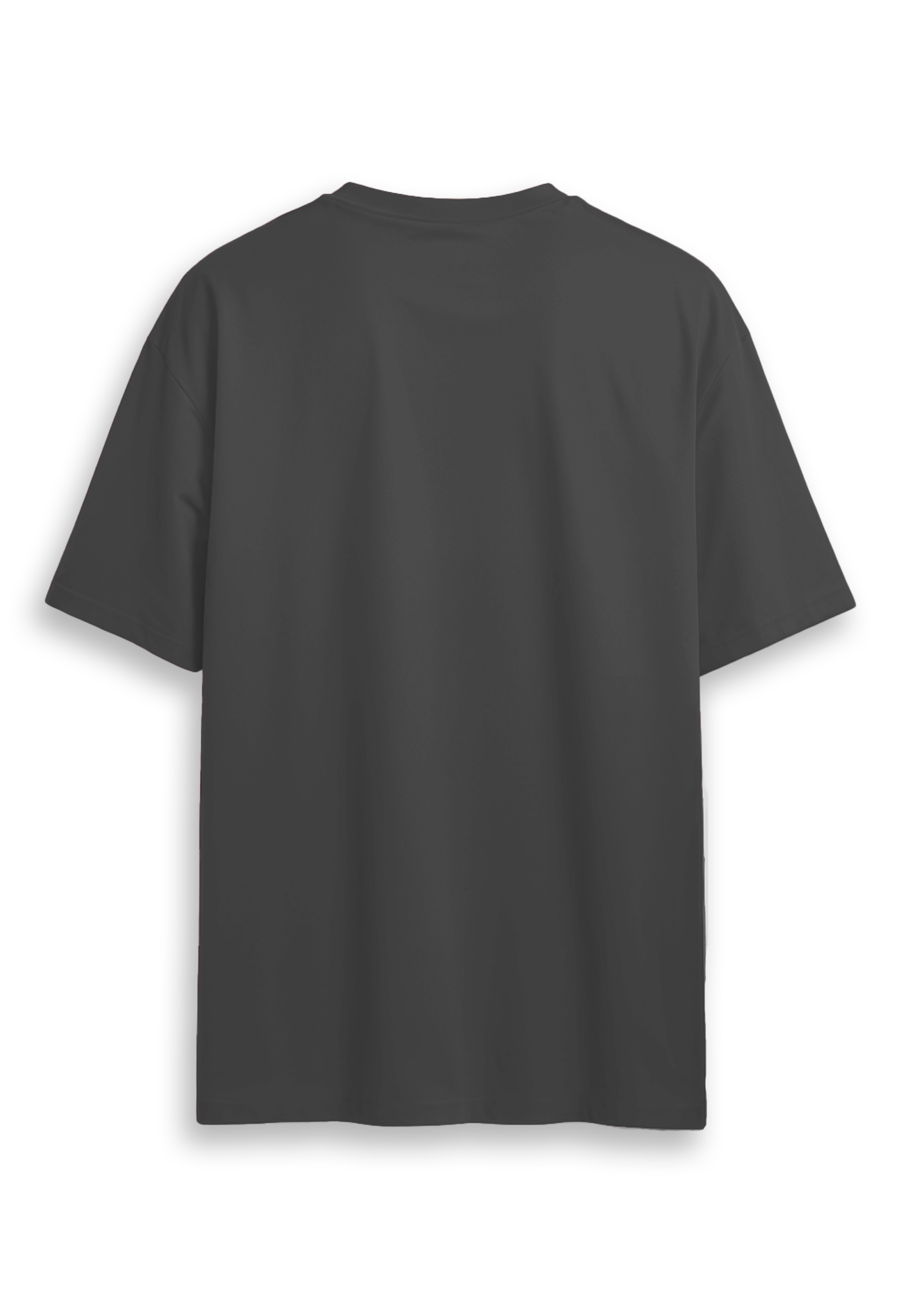 Oversized combed cotton solid Tshirt - Grey