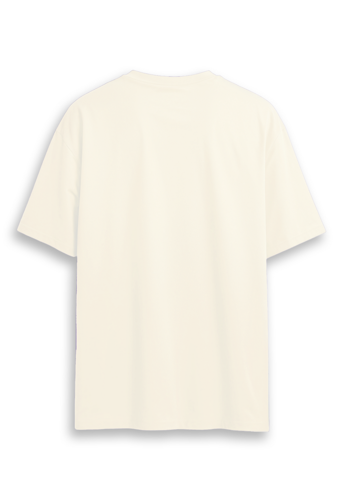 Oversized combed cotton solid Tshirt - Half White