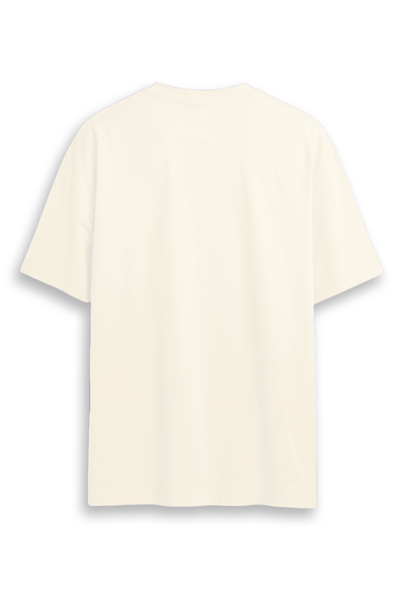Oversized combed cotton solid Tshirt - Half White