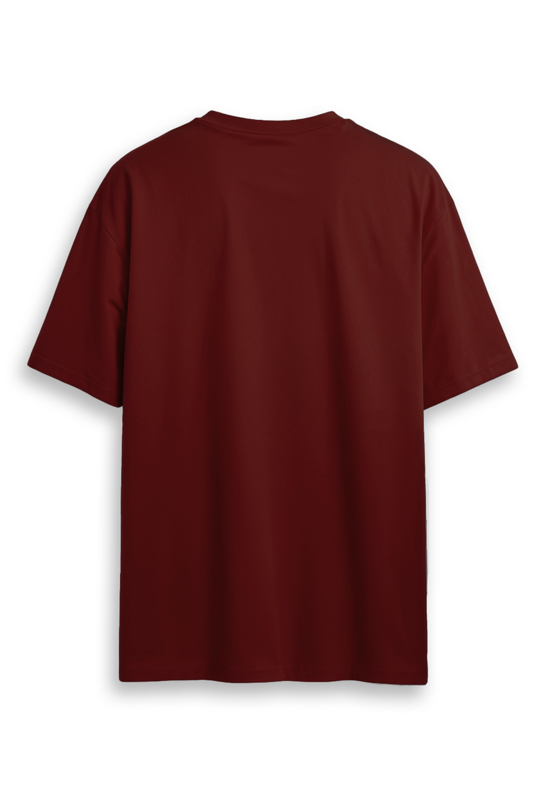 Oversized combed cotton solid Tshirt - Scarlet Red