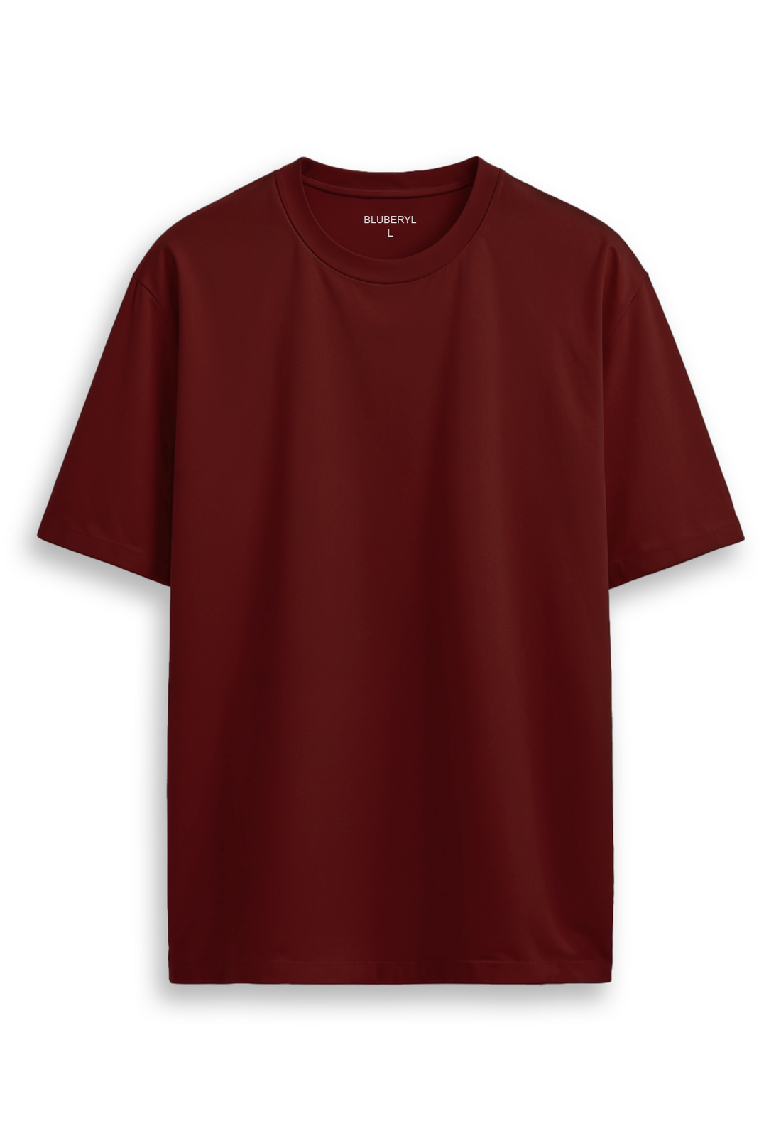 Oversized combed cotton solid Tshirt - Scarlet Red