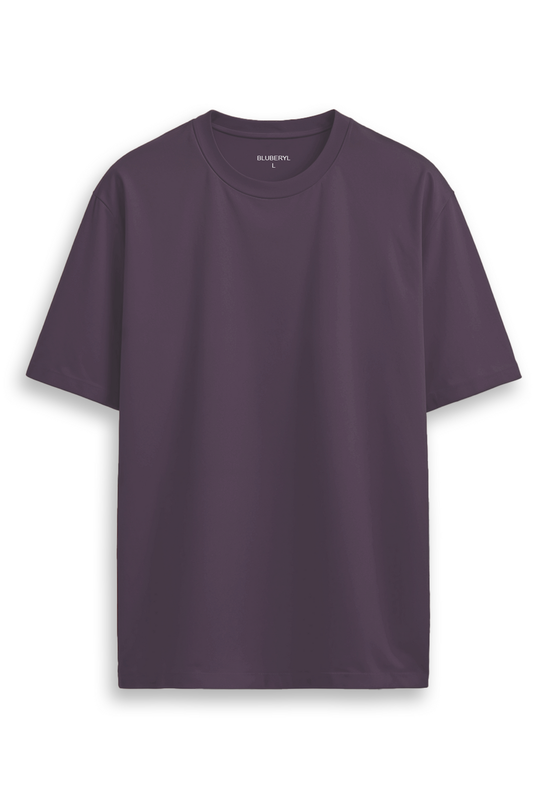 Oversized combed cotton solid Tshirt - Mauve