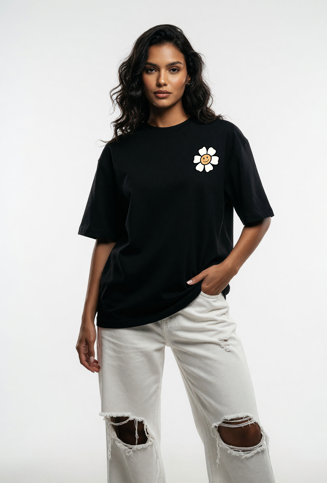 Cotton Oversized Tshirt - Black - PROTECT YOUR PEACE