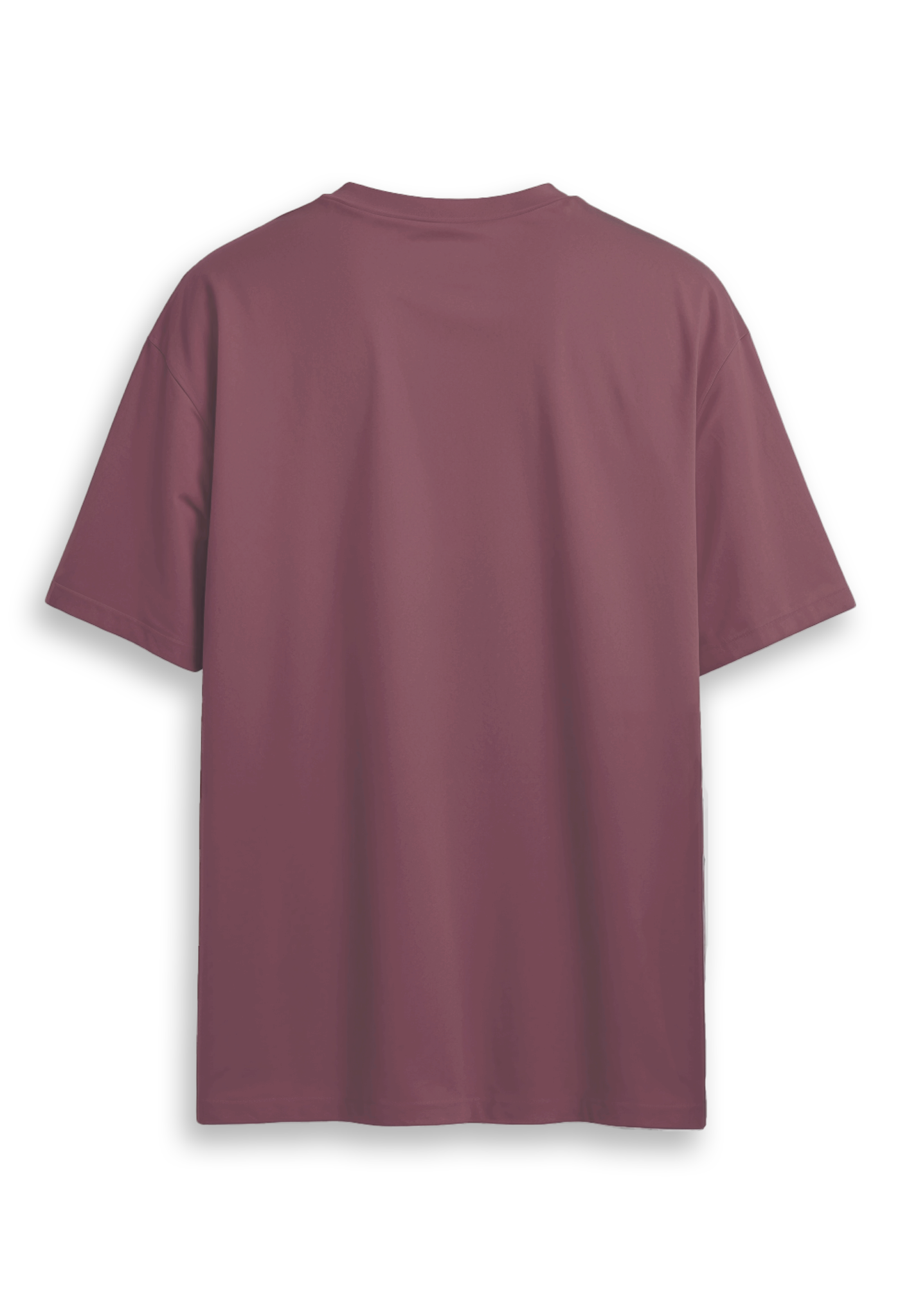 Oversized combed cotton solid Tshirt - Onion pink