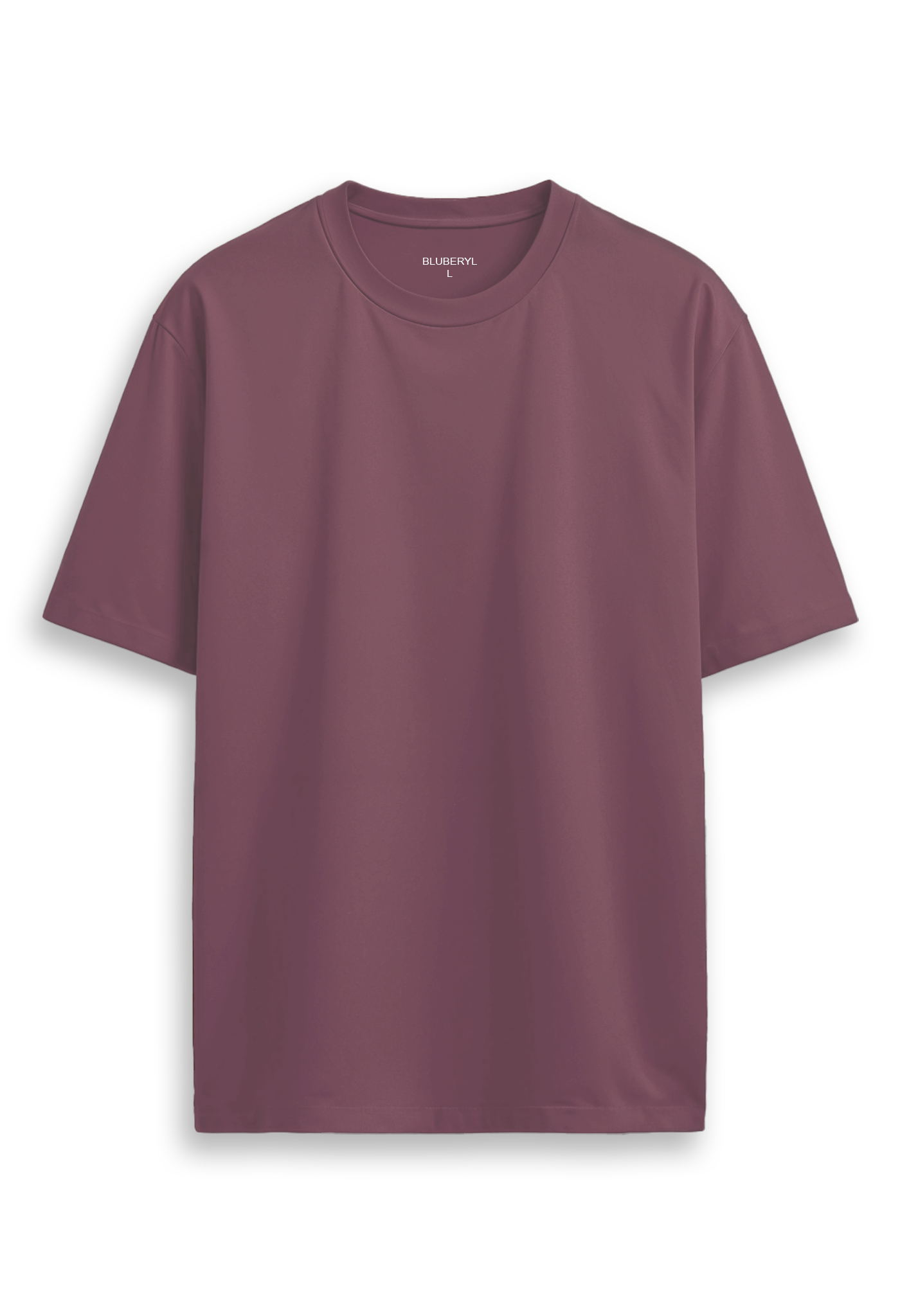 Oversized combed cotton solid Tshirt - Onion pink