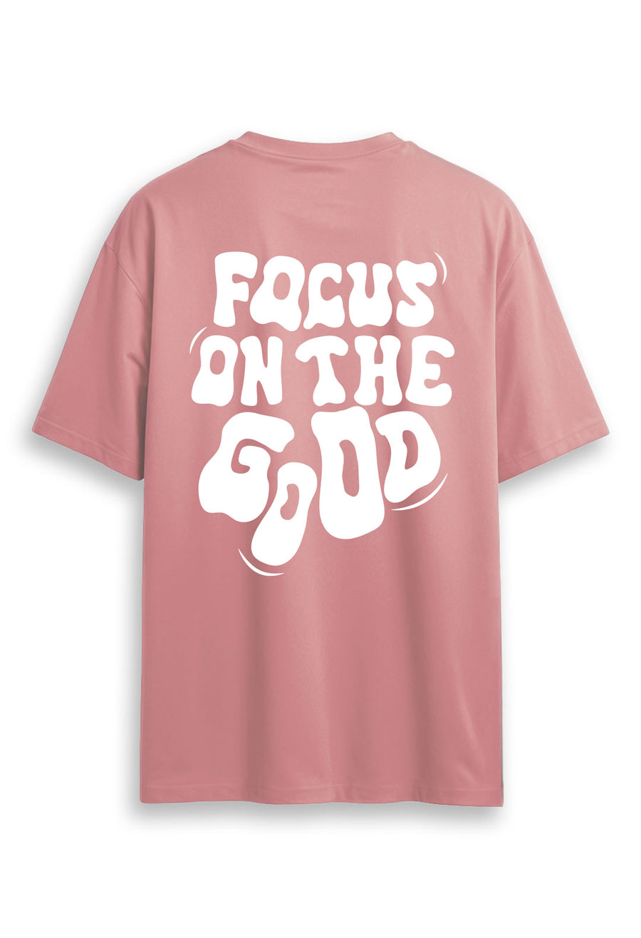 Cotton oversized Tshirt coral peach - focus on the good