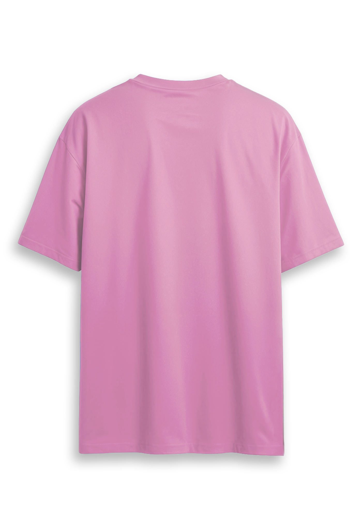 Oversized combed cotton solid Tshirt -Baby pink