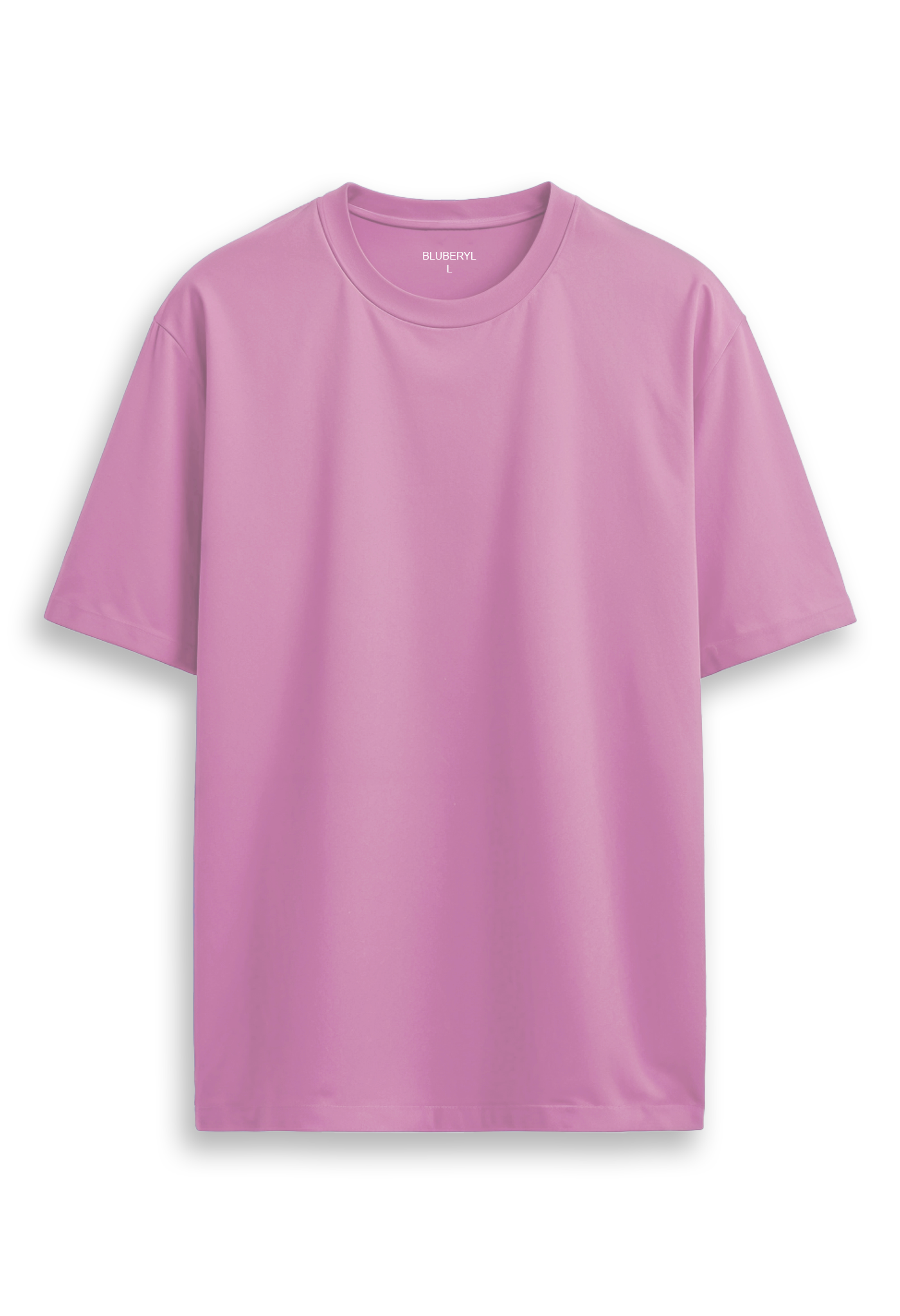 Oversized combed cotton solid Tshirt -Baby pink